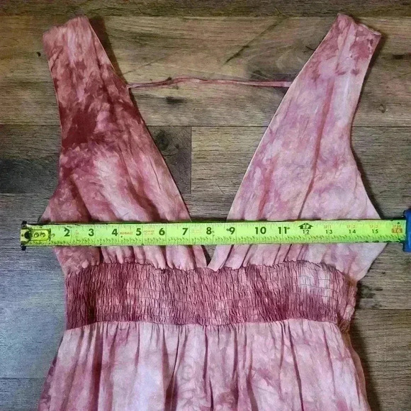 Blush Noir Pink Tye-Dye Maxi Dress Size Medium - Picture 7 of 8